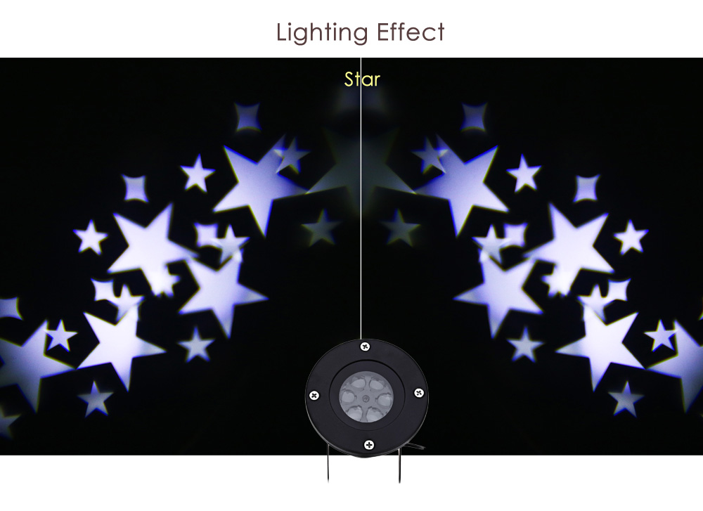 Lightme 100 - 240V 4W LED Star Light Waterproof Landscape Projector Lamp