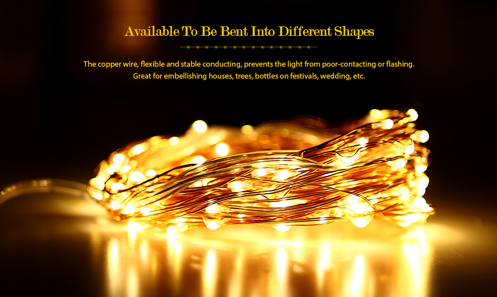 Utorch USB String Light 10m 100-LED Copper Wire for Interior Decoration