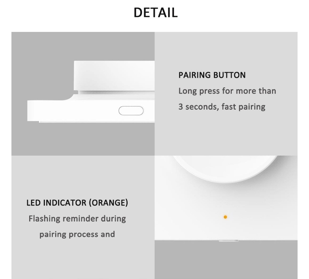 Yeelight Bluetooth Dimmer Switch Smart Controller Paste - White Paste
