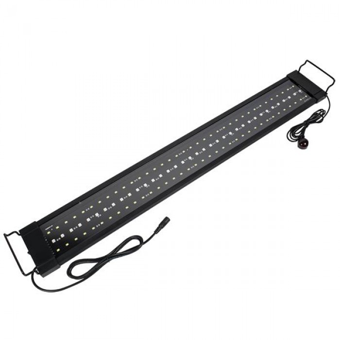 [US-W]25W 108LED Solar Light Grass Lamp With Remote Control 28.54inch Suitable For 28.54-42.32inch Long Aquarium Black
