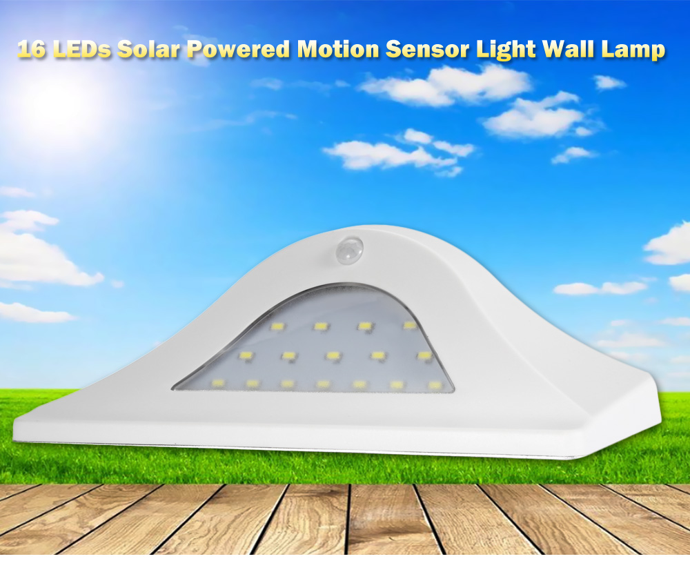 16 LEDs Solar Powered Motion Sensor Light Wall Lamp