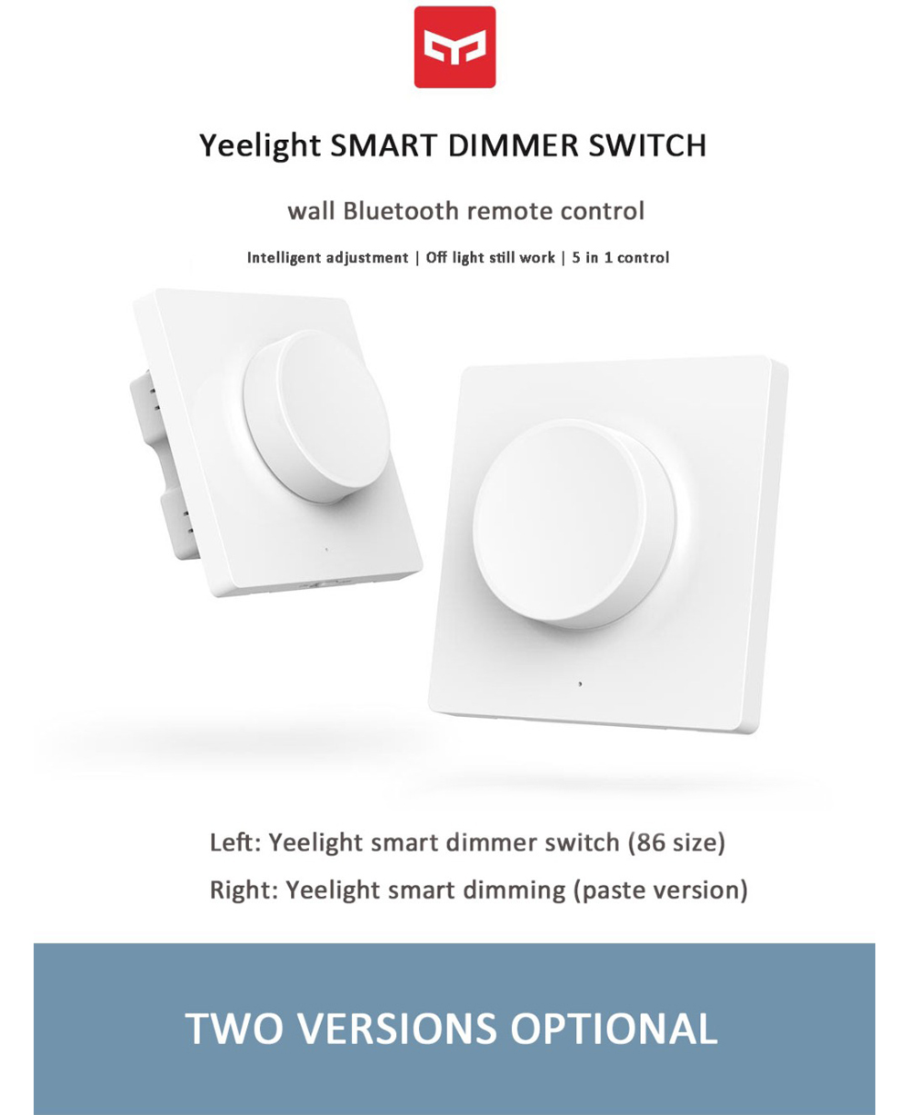 Yeelight Bluetooth Dimmer Switch Smart Controller Paste - White Paste