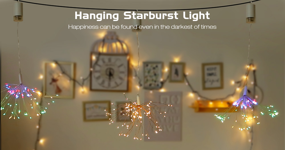 2PCS LH - BOM - YHD150WW 150-LED Dimmable Starburst String Lamps for Decor