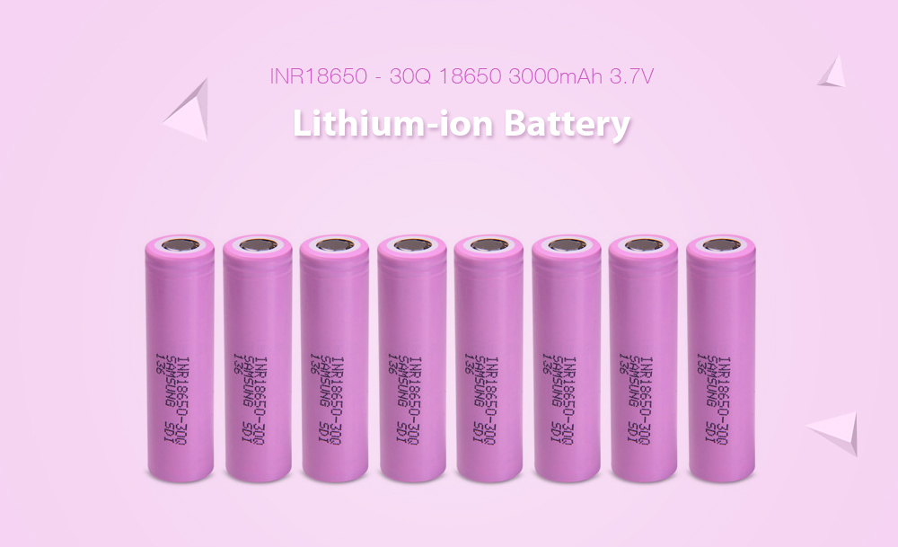 INR18650 - 30Q 3.7V 3000mAh 18650 Rechargeable Li-ion Battery